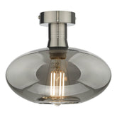 Emerson Semi Flush Antique Chrome Smoked Glass dar lighting